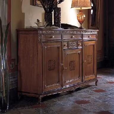 Kommode Wohnzimmer Kommode Schubladen Holz Sideboard Schrank Schränke Massiv