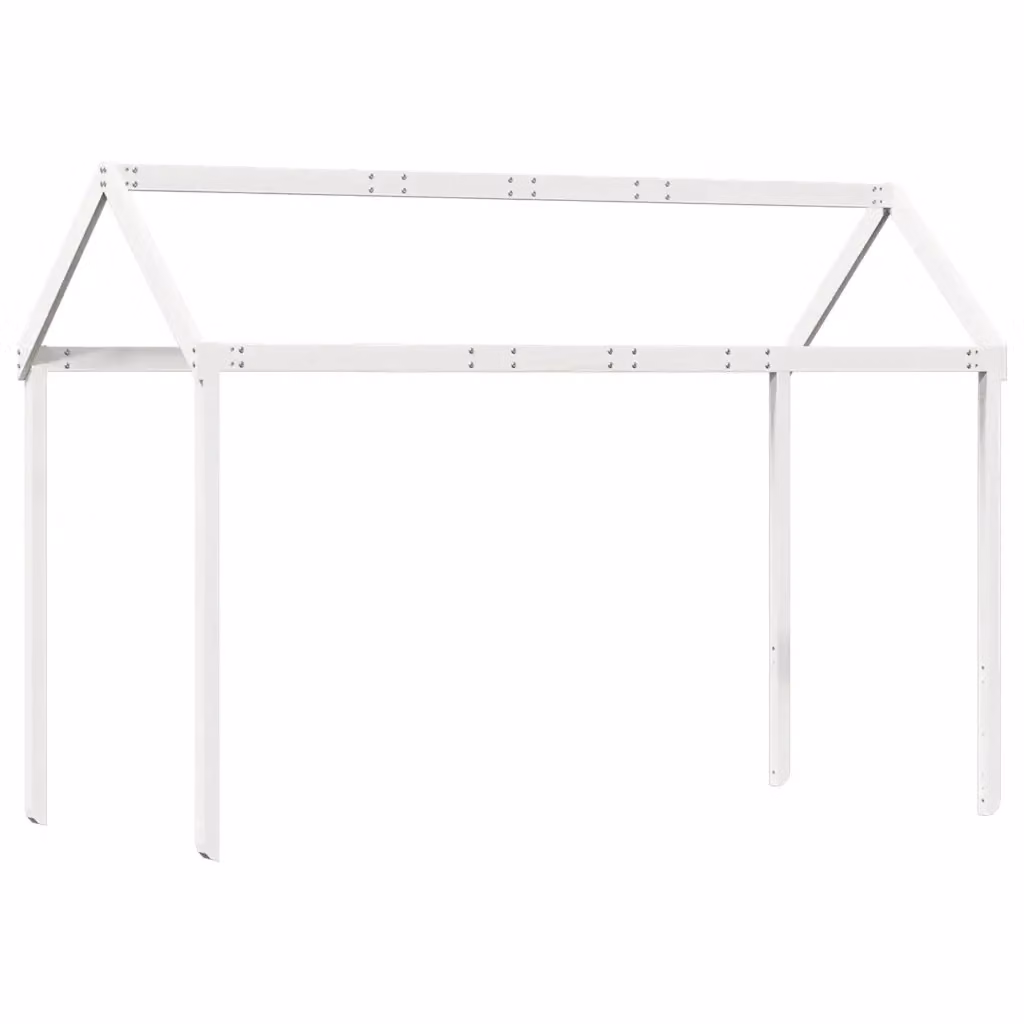 Letto a casetta per bambini vidaXL in legno massello di pino bianco L/P/H: 207 x 95,5 x 159 cm – 2