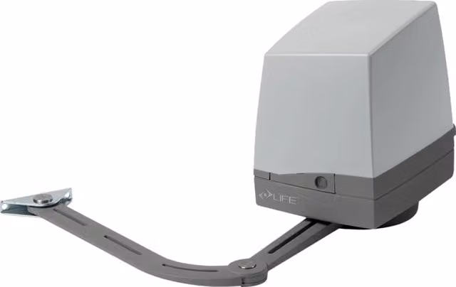 Motoriduttore per cancelli a battente Life AR2 24P UNI DL in alluminio grigio