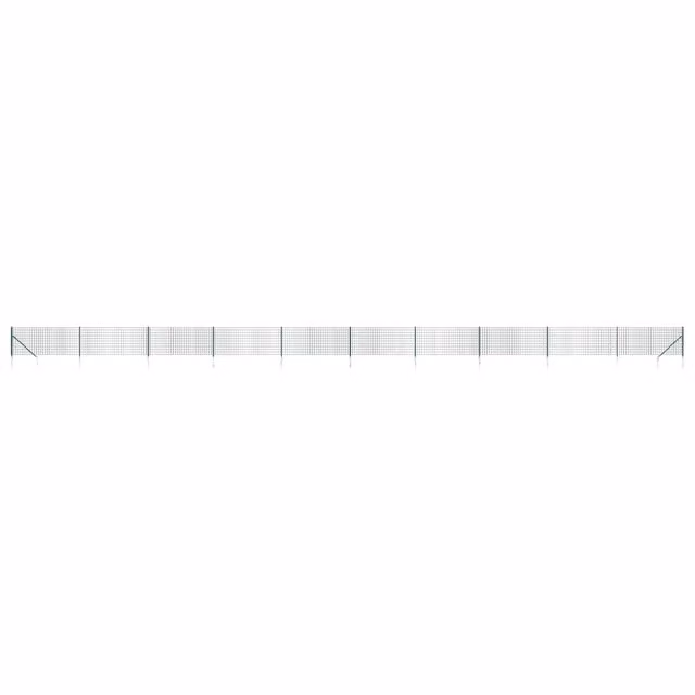 Recinzione da Giardino | Recinzione Metallica con Picchetti Ancoraggio Verde 1x25 m