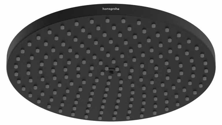 Doccia a soffitto, 240 mm, tecnologia PowderRain, sistema EcoSmart, finitura nero opaco