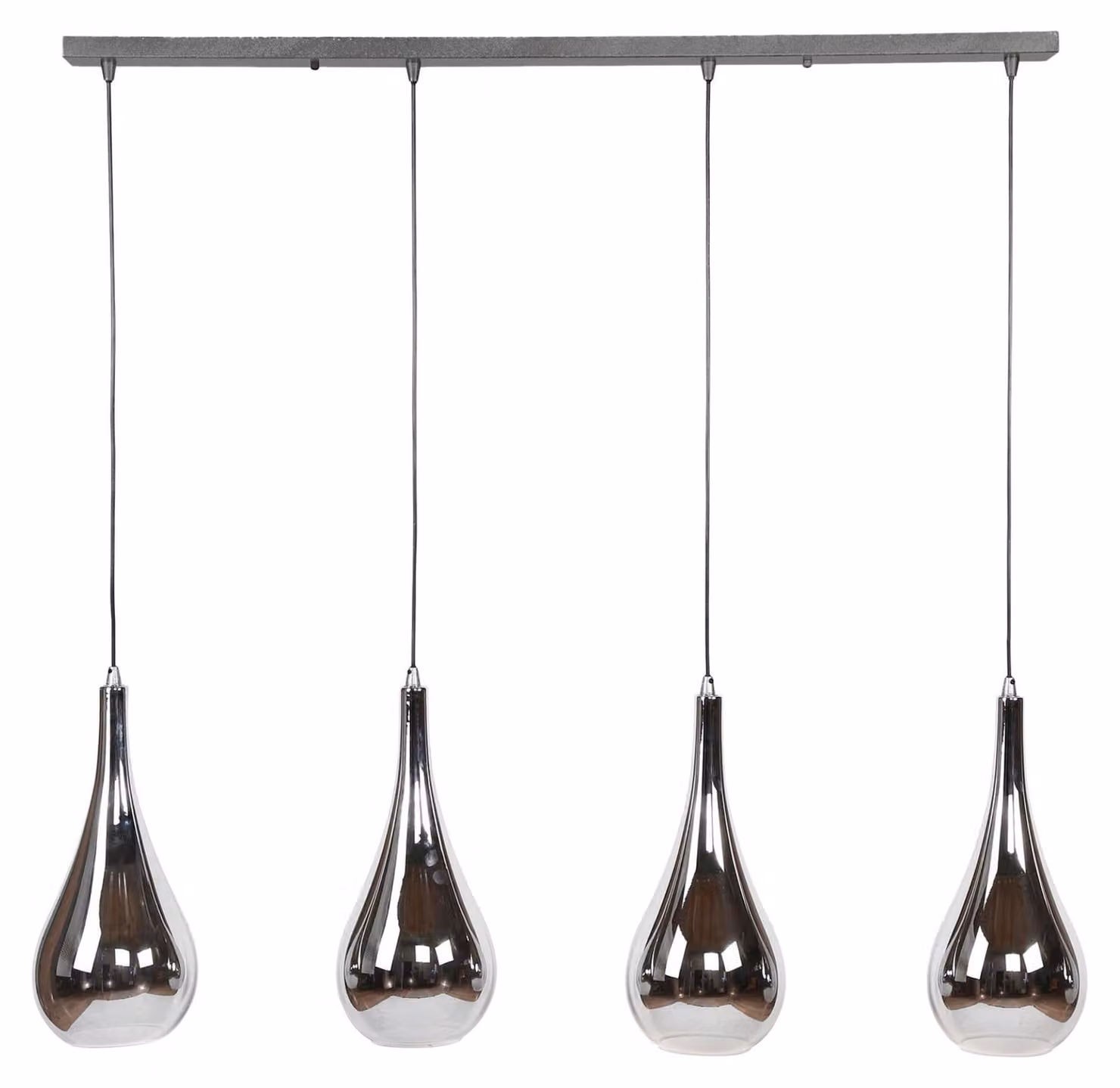 Lampada da soffitto FURNLUX Drop argento 130 cm / Colore principale: argento / Dimensioni: 130 x 150 x 20 cm