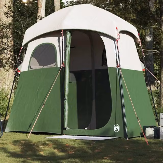 Tenda da doccia portatile Outsunny verde impermeabile per 2 persone