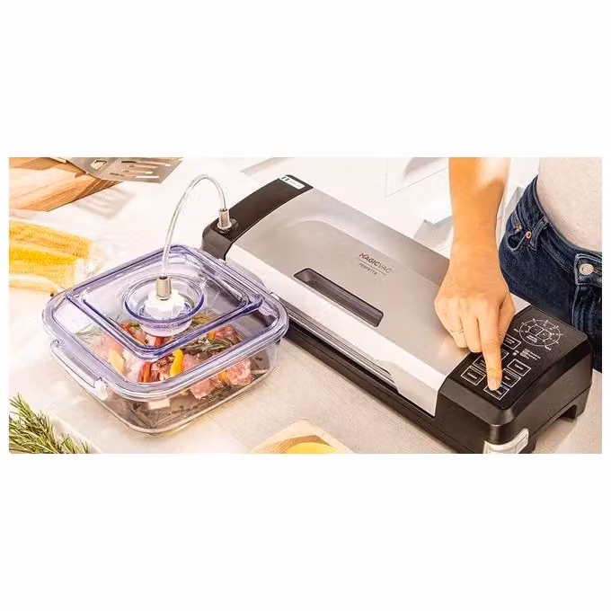 Magic Vac V272PK1 Macchina per sottovuoto da 130W con display digitale e funzione pulse colore nero, grigio e argento – 2
