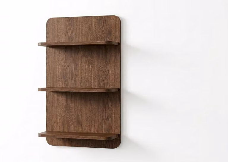 Wandschrank Stil modern braun bequem praktisch Wohnzimmer Regal