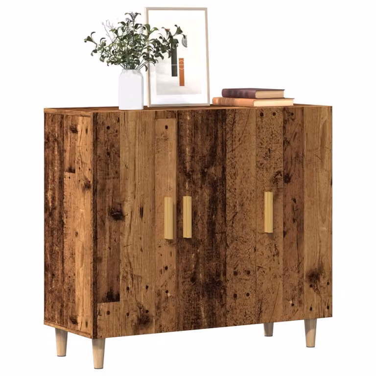 Credenza in legno stile classico vidaXL, colore marrone, L 90 cm x P 34 cm x H 80 cm
