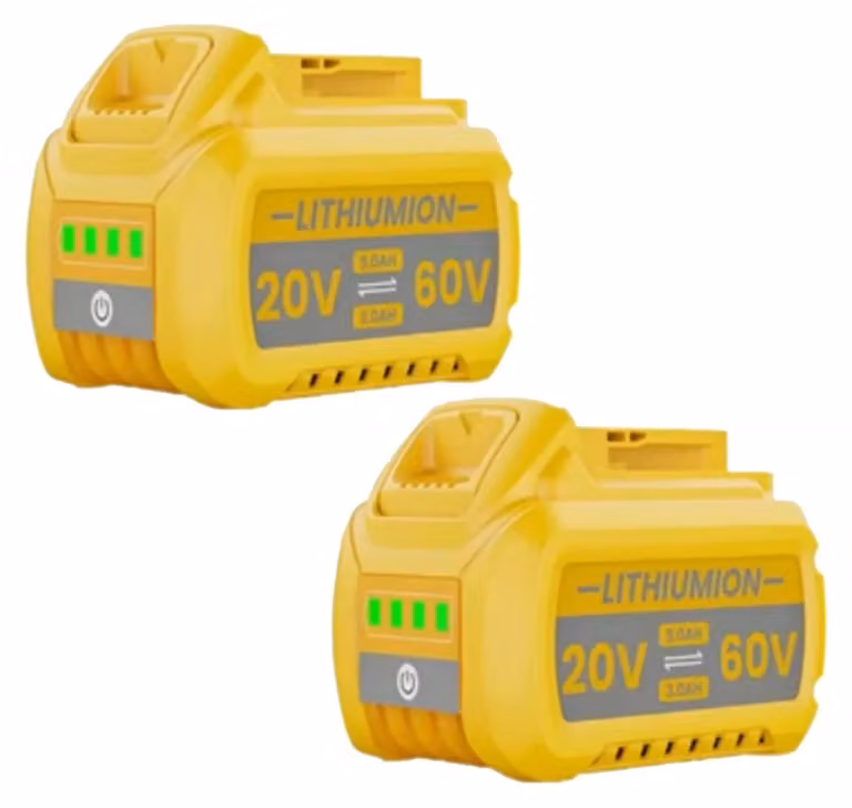 Batteria di ricambio da 20V/60V Max per utensili elettrici - Batteria agli ioni di litio - Alta capacità, 3,5Ah e 9Ah - Ricaricabile - Per utensili a batteria - Colore blu cielo