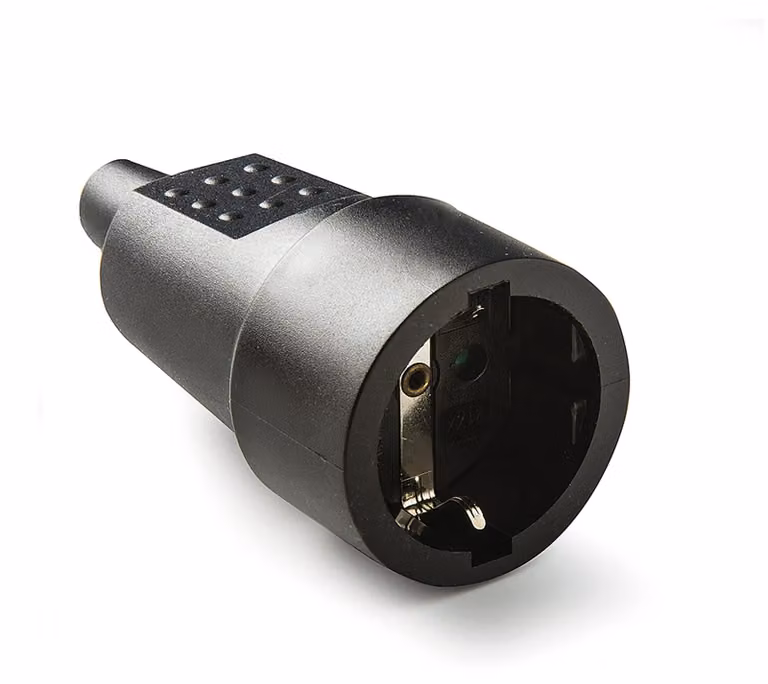 Famatel Base mobile in PVC e gomma, retrattile, 2 poli + terminale, IP20, 16 A, 250 V Taglia unica