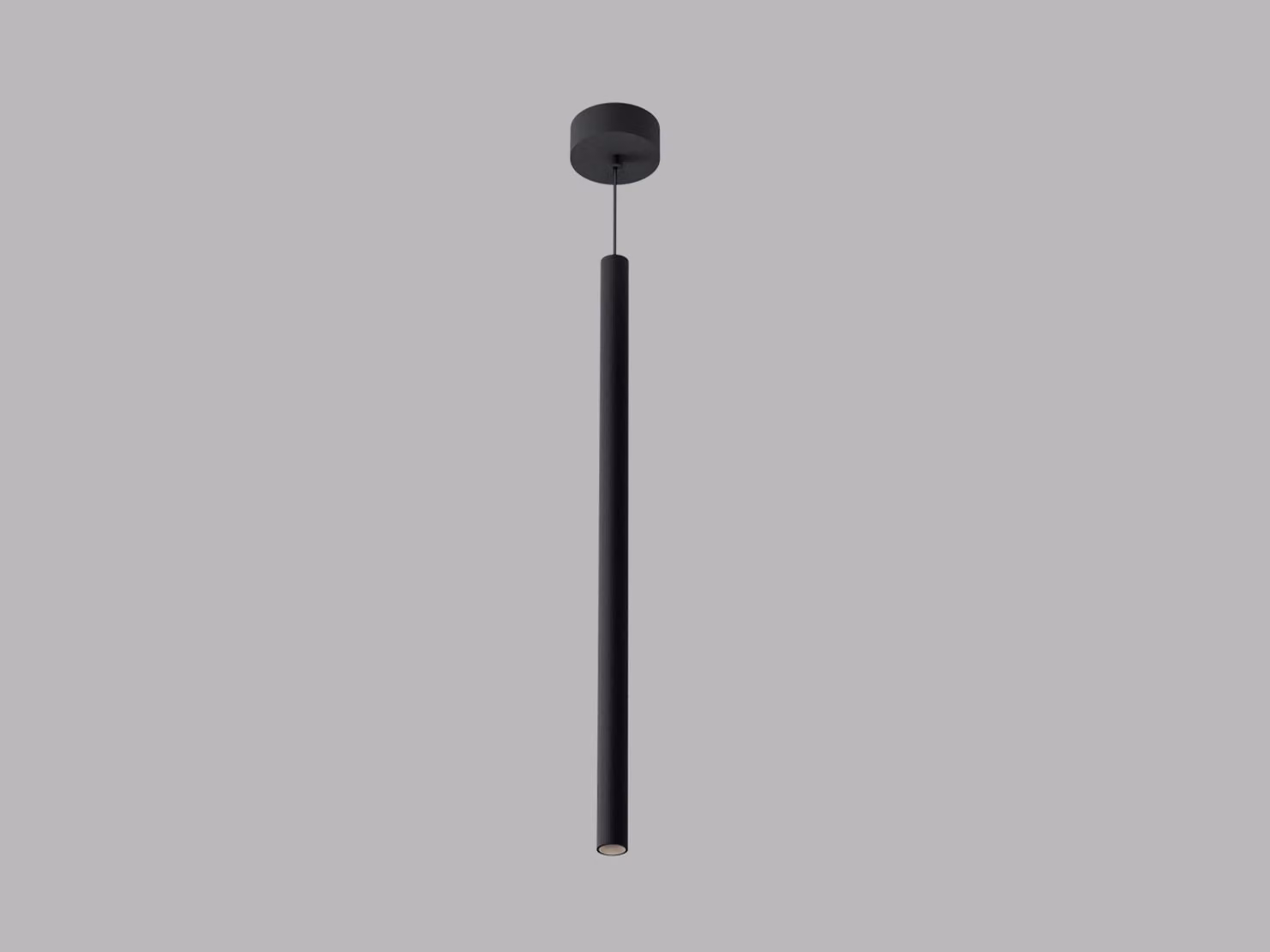 Apparecchio LED a sospensione MIKY SLIM Z CRI90 dimmerabile, Variante: MIKY SLIM 55 Z, Ø 25 mm x 550 mm, 3000 K, nero, DALI