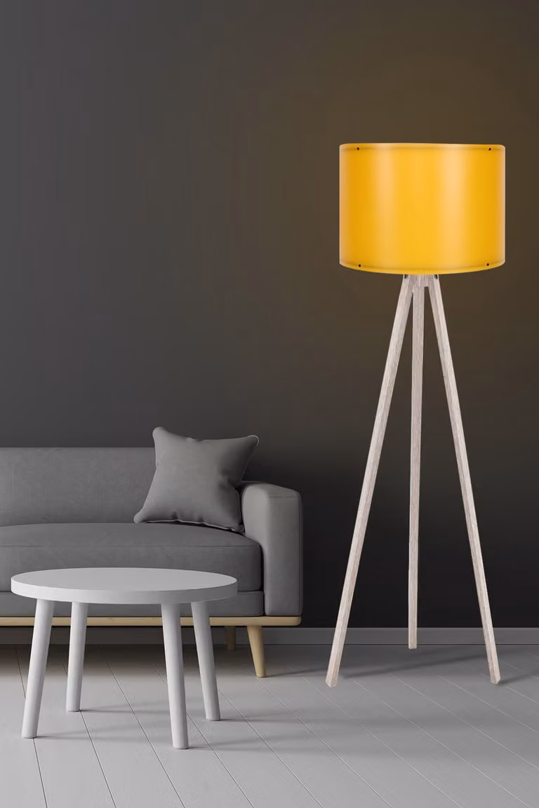 Opviq, 117, lampada da terra, crema, CORPO IN MDF, 38 x 38 x 145 cm