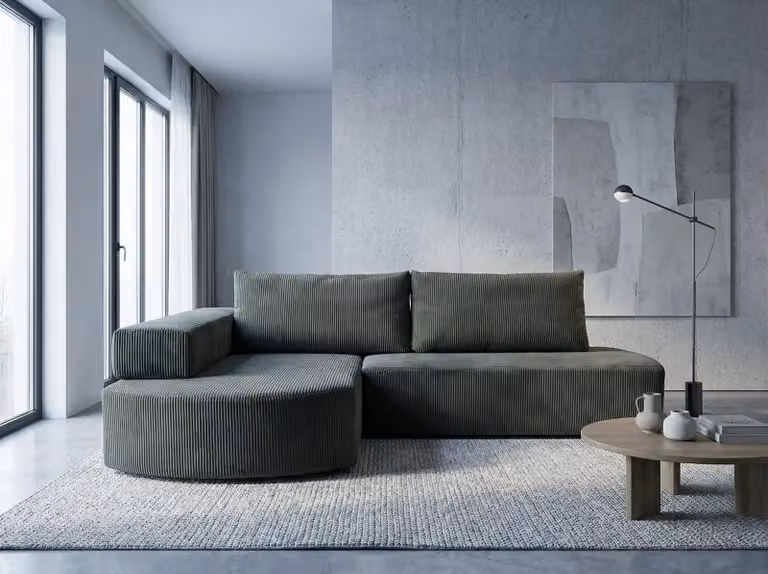 Elegante set di divani ARABELLA - grigio, angolo sinistro