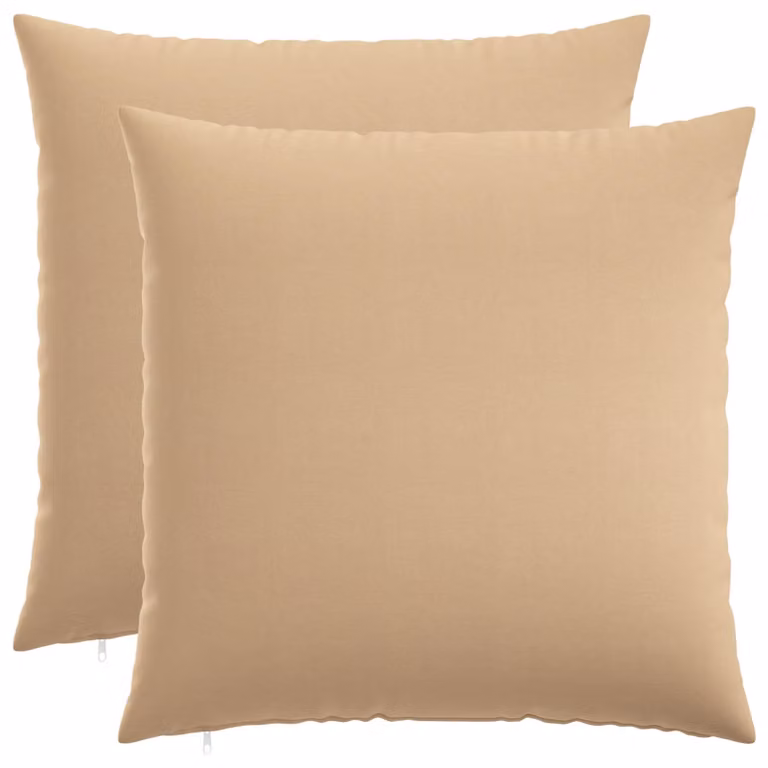 Set di 2 cuscini vidaXL HEERLEN beige in tessuto con rivestimento lavabile