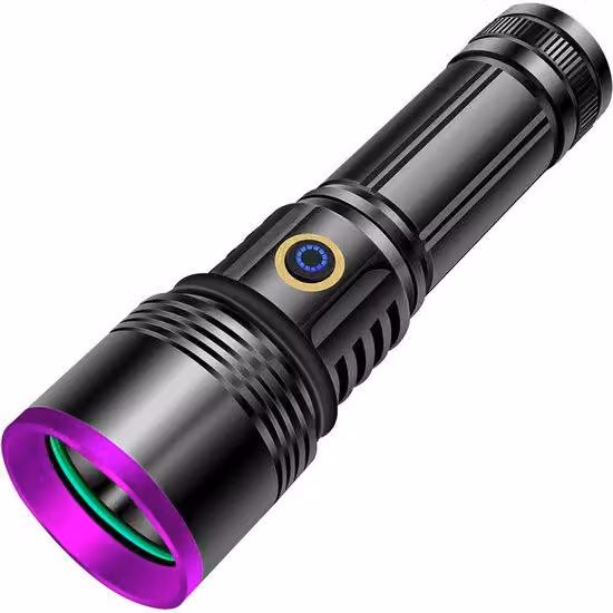 Lampada UV con luce LED, ricarica USB, test delle urine, lampada in legno, per vernici colorate, batteria inclusa.