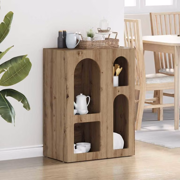 Credenza moderna vidaXL ELST in rovere color marrone L: 59 cm, P: 35 cm, H: 80.5 cm