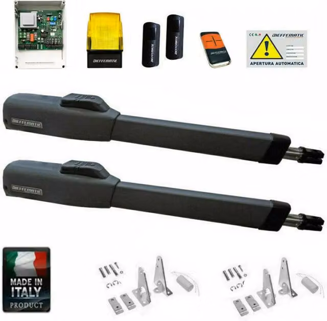 KIT C300 AUTOMAZIONE CANCELLO 2 ANTE BATTENTE BATTENTI AUTOMATICO ELETTRICO 230V