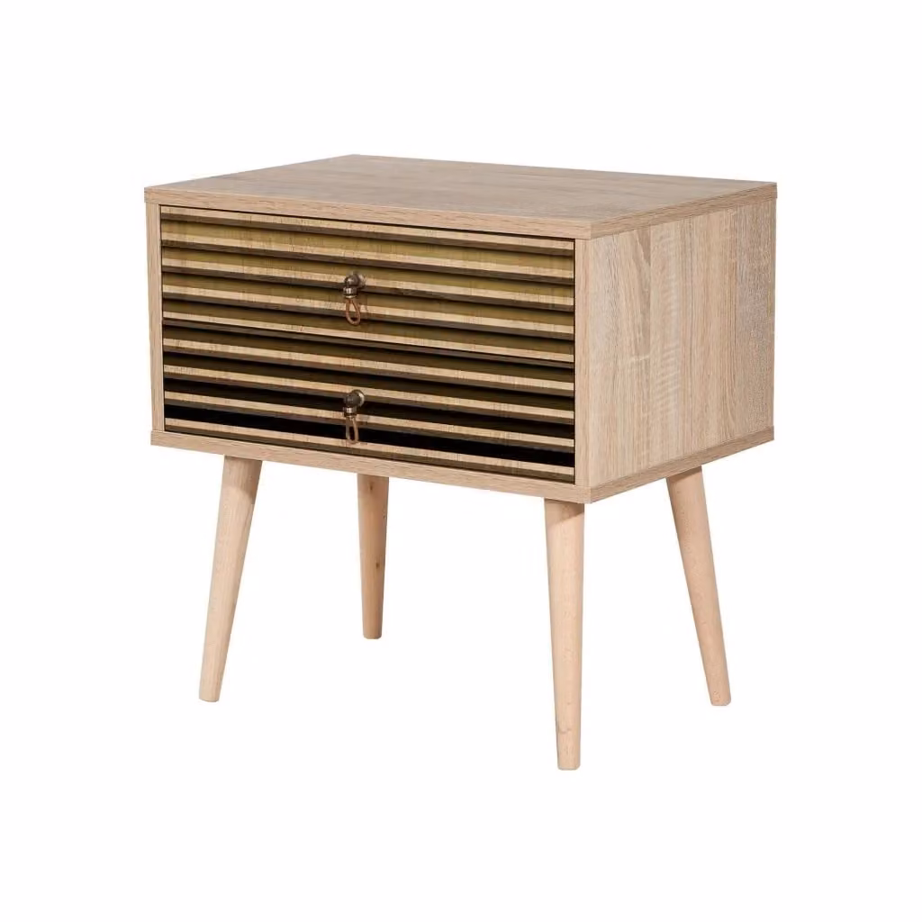 Comodino Ompong DMORA in Quercia con finitura opaca L: 60 cm, P: 40 cm, H: 61 cm – 2