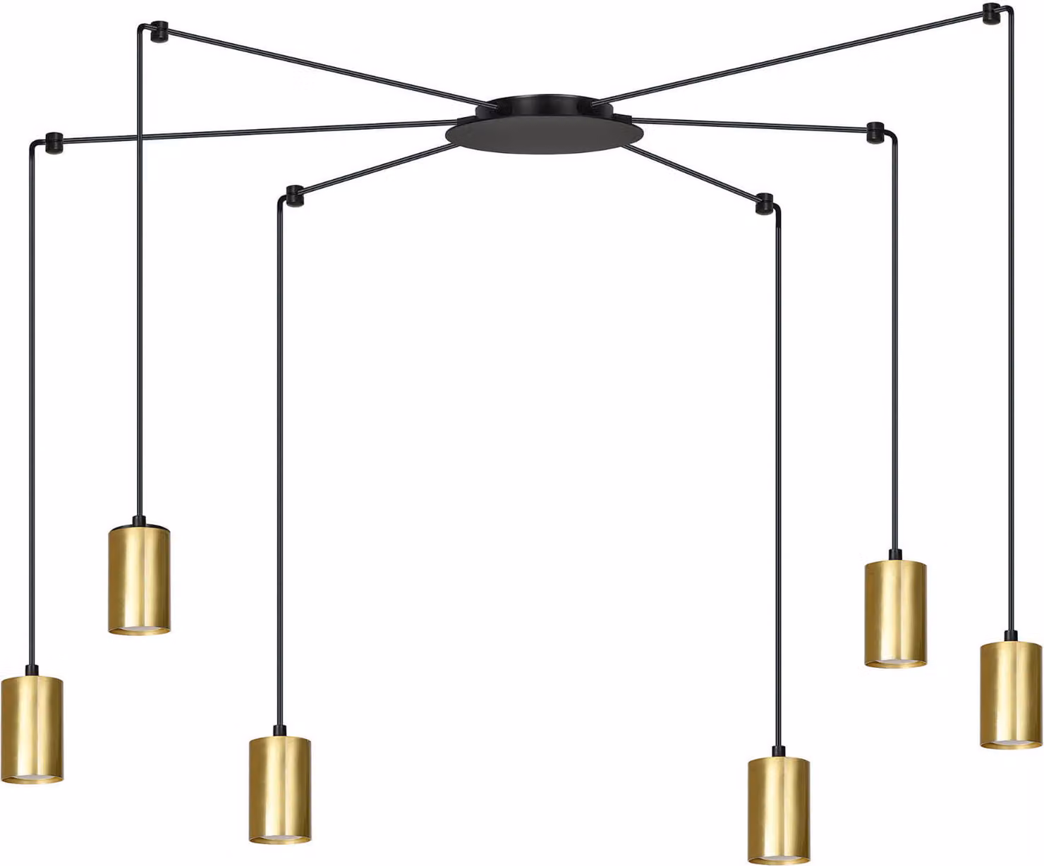 Lampadario Emibig 6xGU10 30W TRAKER 6 BL/GOLD 526/6