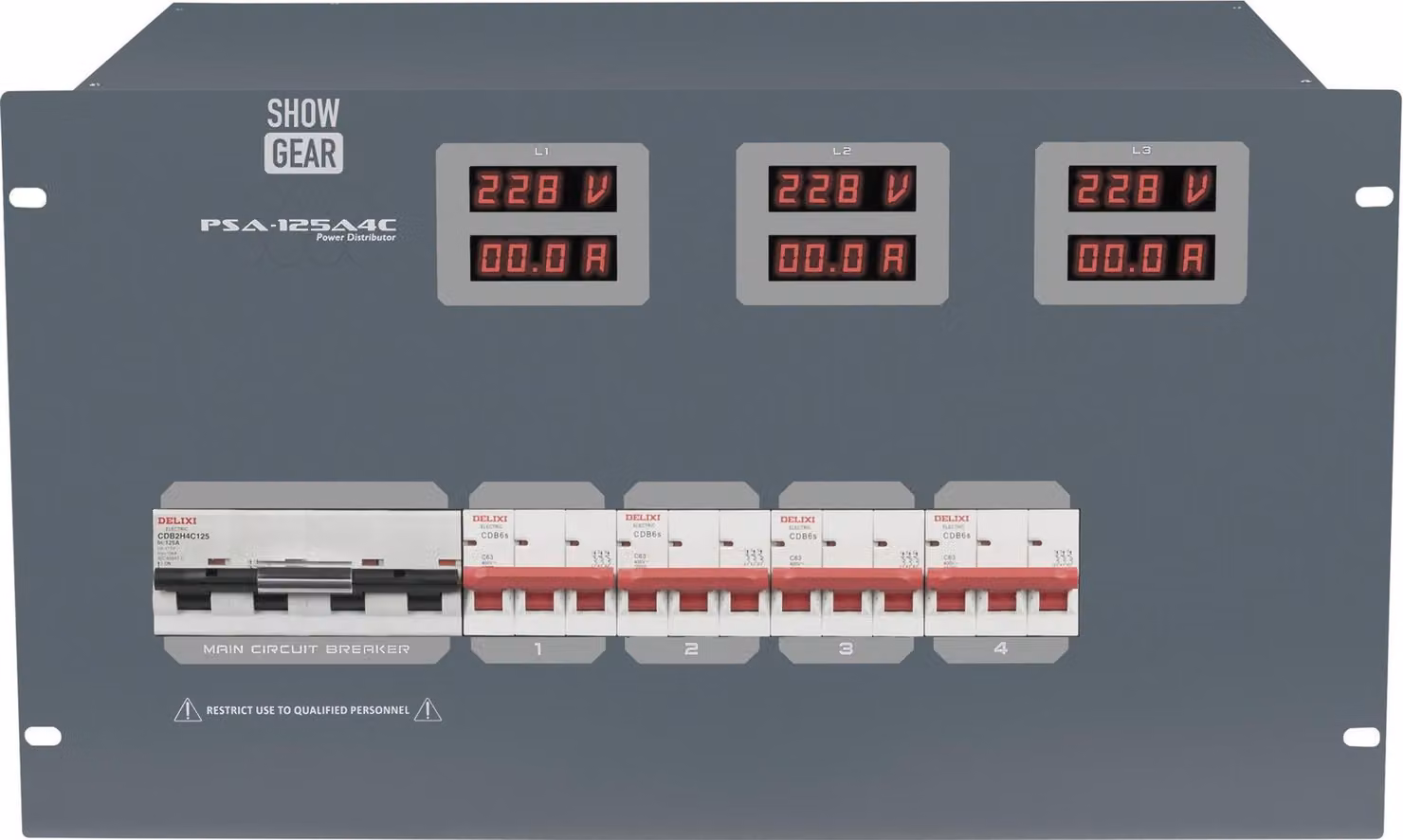 Showgear PSA-125A4C 4 x MCB - Uscita CEE