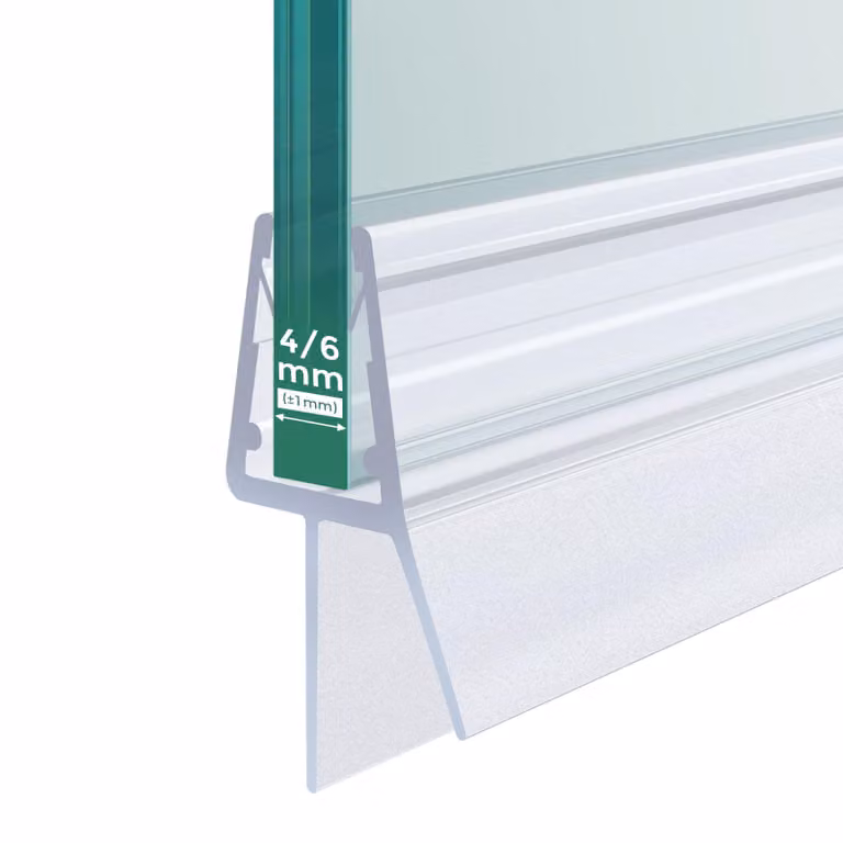S'AFIELINA guarnizione di ricambio deflettore acqua doccia guarnizione box doccia bagno 4-6mm vetro 100cm