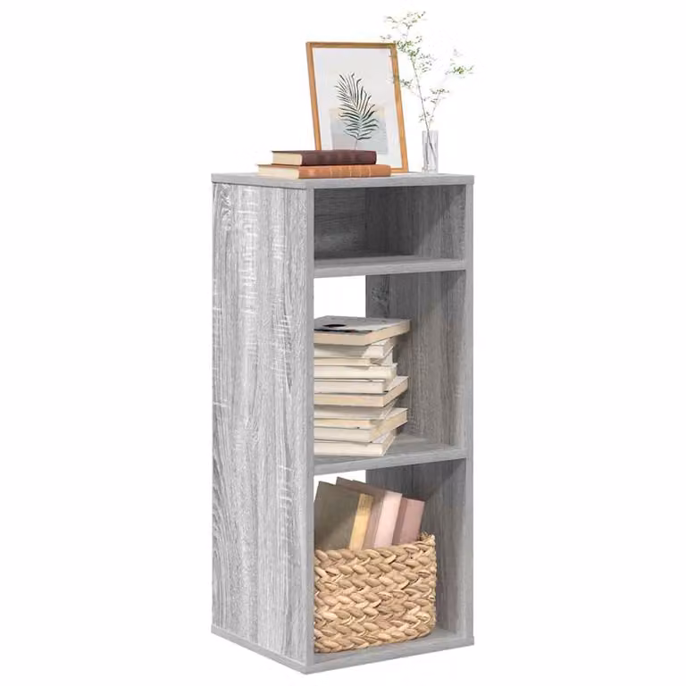 Libreria moderna vidaXL in legno e MDF grigio, L/P/H: 34 x 31 x 80 cm
