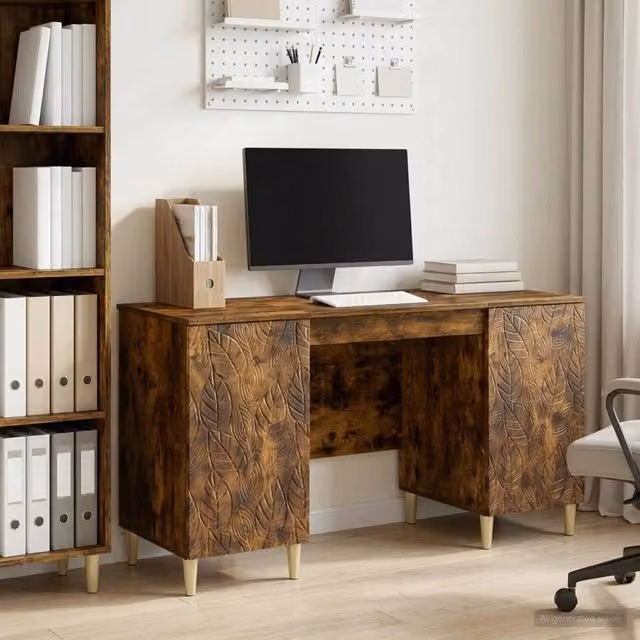 Scrivania Rovere Fumo 142,5 x 50 x 75 cm Legno ingegnerizzato 3414617