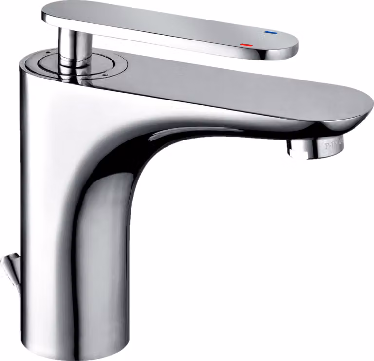 Miscelatore per lavabo SCHÜTTE ORCA con tirante, rubinetto da bagno con scarico a scomparsa, cromo