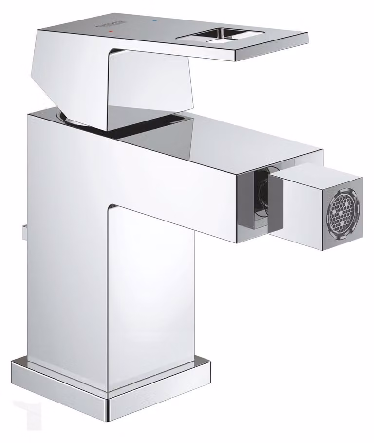 Rubinetto per bidet, serie S, Eurocube, cromo, monoblocco, montaggio a pavimento