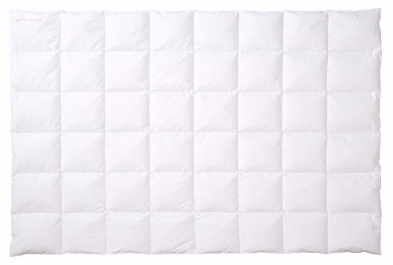 Copertura per letto, 135x200 cm, leggera, imbottitura in piume e piumino, motivo a trapuntatura