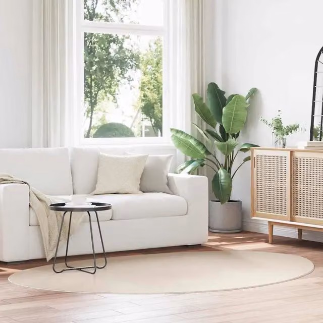 Tappeto moderno vidaXL beige in poliestere lavabile e antiscivolo L: 160 cm, P: 230 cm