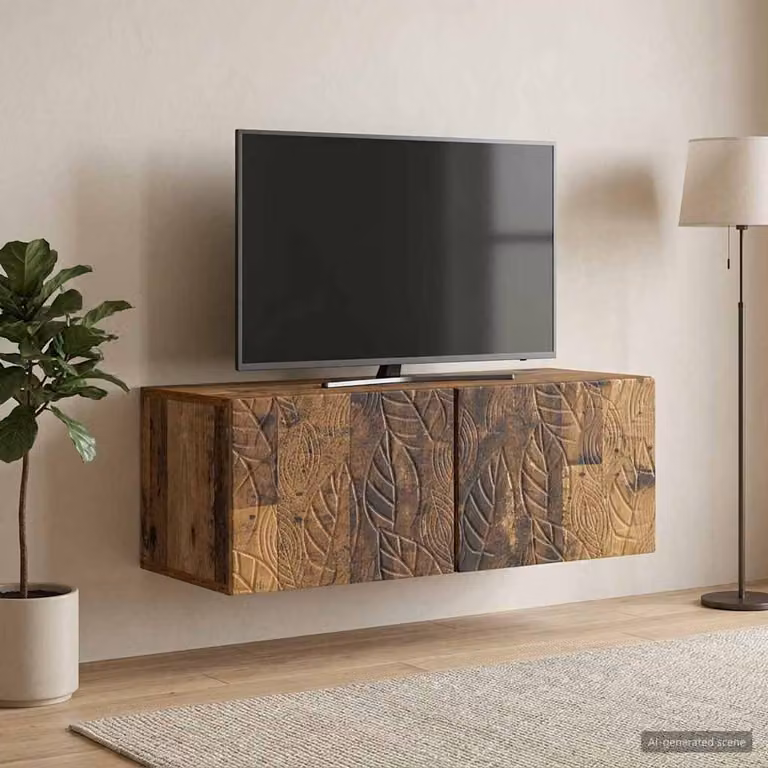 Mobile Porta TV da Muro vidaXL in Legno Antico Marrone L: 78,5 cm, P: 41 cm, H: 30 cm