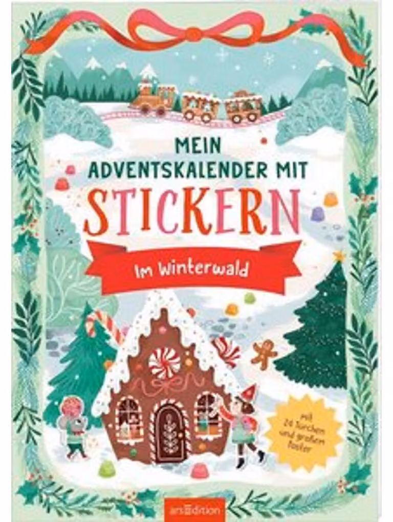 Il mio calendario dell'Avvento con gli adesivi: "Nel bosco invernale"