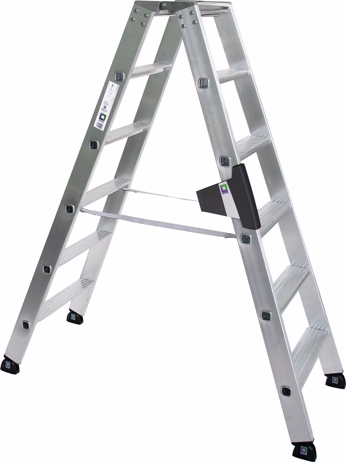 MUNK Aluminium-Stehleiter beidseitig begehbar 2x12 Stufen