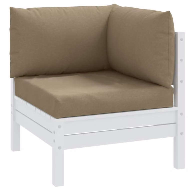 Set di 3 cuscini per pallet vidaXL in tessuto resistente ai raggi UV, colore beige e grigio, forma quadrata, L/P/H: 60 x 60 x 13 cm