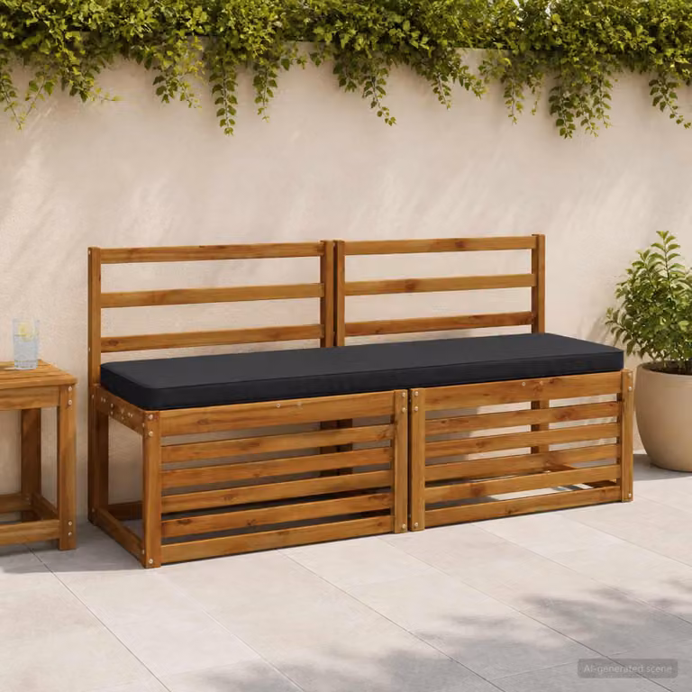 Cuscino per Panchina vidaXL VUGHT in Poliestere Blu Scuro con Rivestimento Rimovibile e Resistente ai Raggi UV
