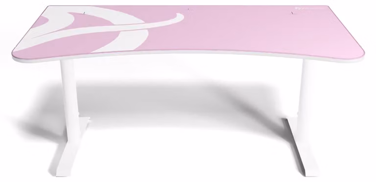 Scrivania da gaming Arozzi Arena - 160 x 82 x 71-81 cm - Bianco-rosa