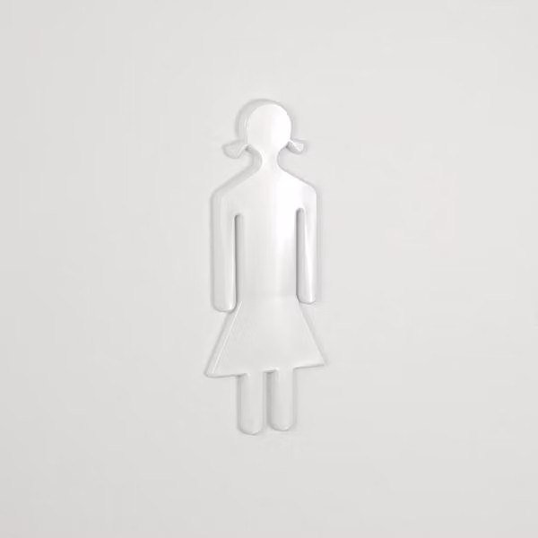 pba 01 Simbolo donna in nylon, 150x60mm