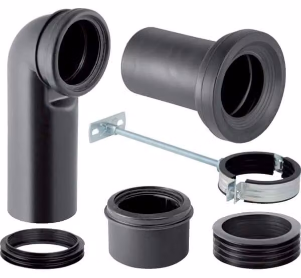Set de raccordement Geberit Monolith pour WC au sol, noir, 131.082.16.1, 131.082.16.1