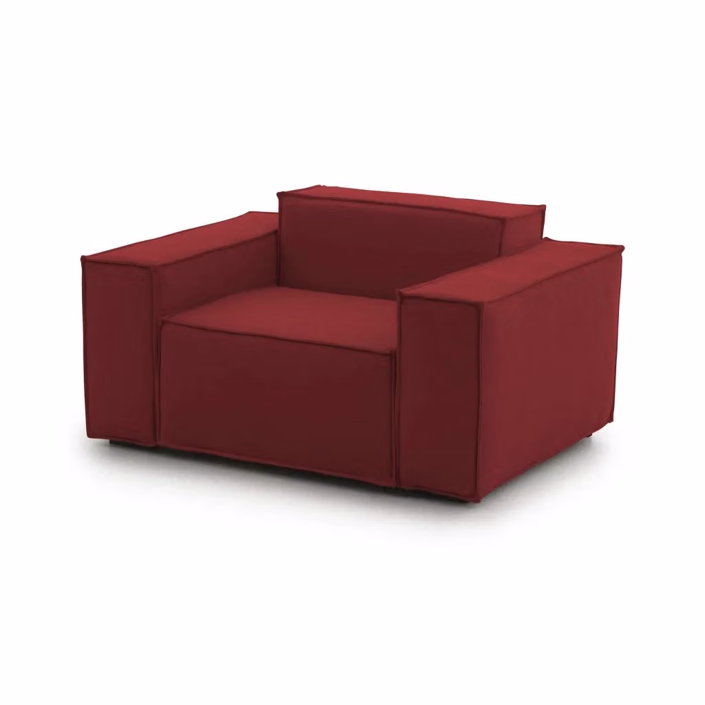 Poltrona relax Rodonite Talamo Italia in tessuto rosso con struttura in legno, L: 160 cm, P: 95 cm, H: 70 cm – 2