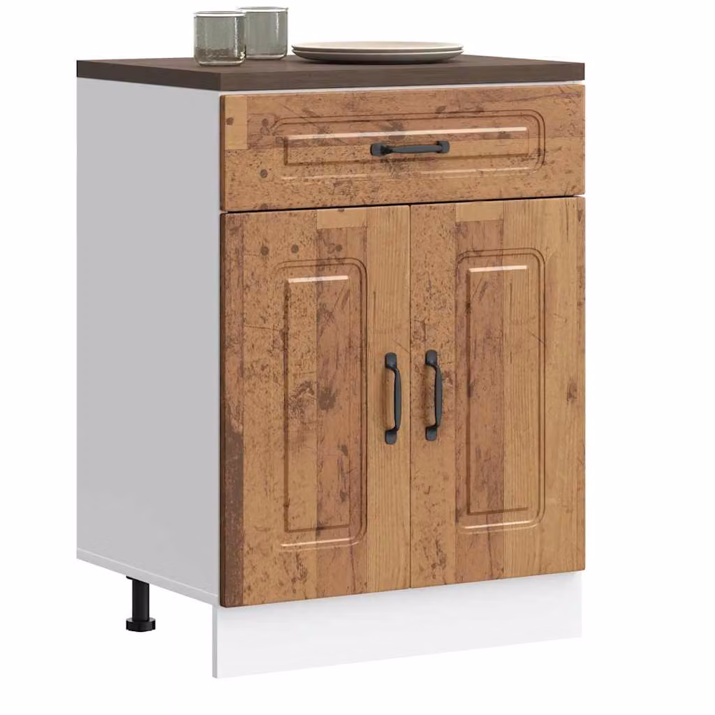 Base da cucina vidaXL Kalmar in legno multistrato marrone L: 60 cm, P: 46 cm, H: 81,5 cm