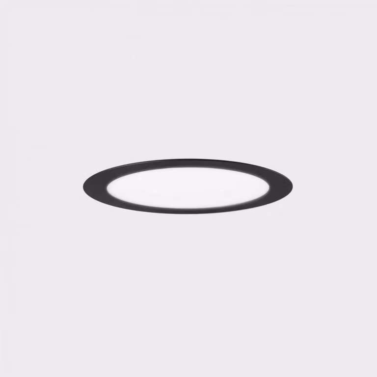 KOHL LIGHTING KOHL-Lighting DISC apparecchio da incasso con cornice diametro 172 mm nero 12 W CRI 80 3000K PHASE CUT