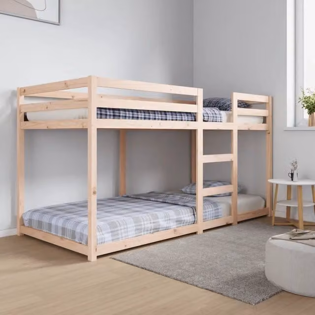 vidaXL Letto a Castello in Legno di Pino Massello senza Materasso L/P/H: 200 x 90 x 175,5 cm
