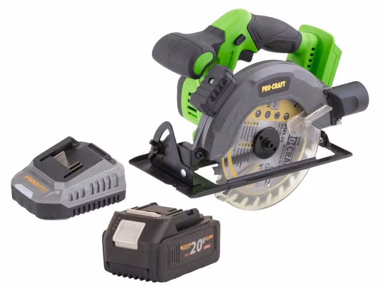Sega circolare a batteria Procraft PCA28bb 20 V 165 mm Brushless + 1x batteria 4,0 Ah + caricabatterie