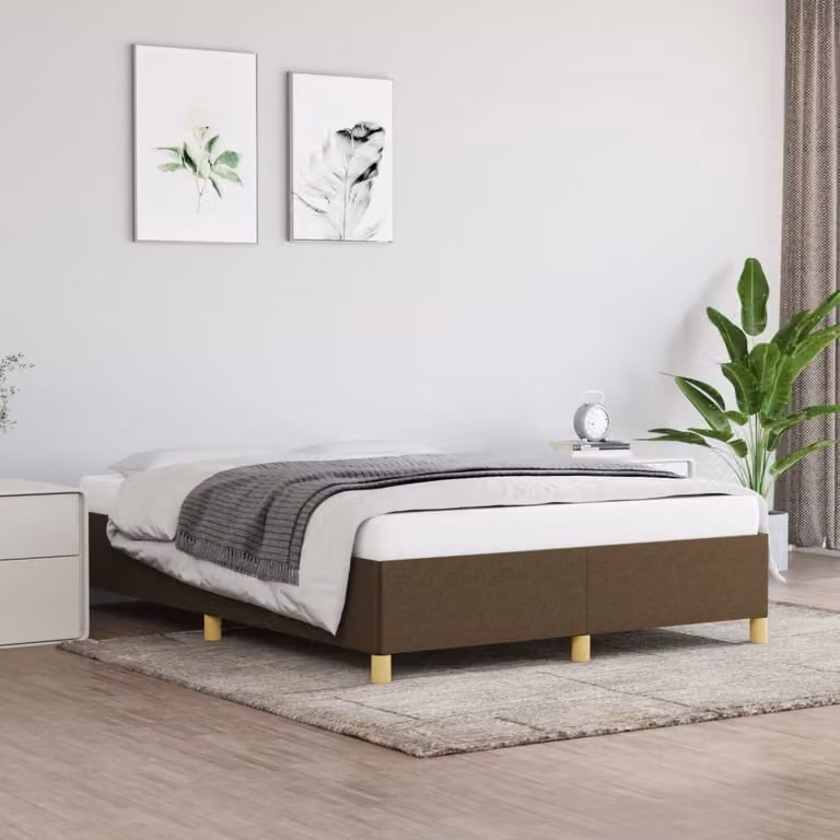 The Living Store rete marrone scuro 140x200 cm in tessuto