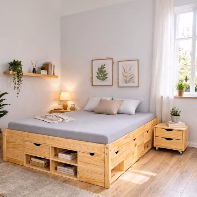 Letto Matrimoniale Ligosullo, Letto Matrimoniale, Marrone