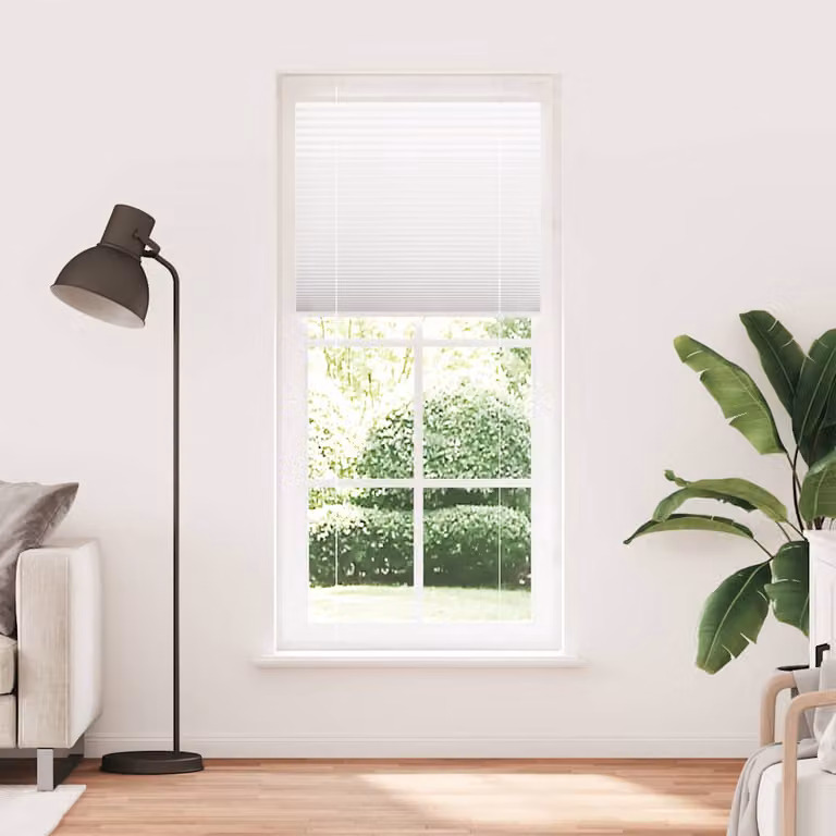 vidaXL Tenda Plissettata Bianca 100x200 cm Larghezza Tessuto 99,4 cm