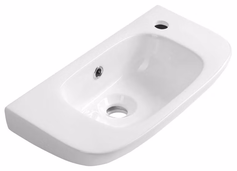 Lavabo in Vetroceramica KIA 49x25 cm, bianco