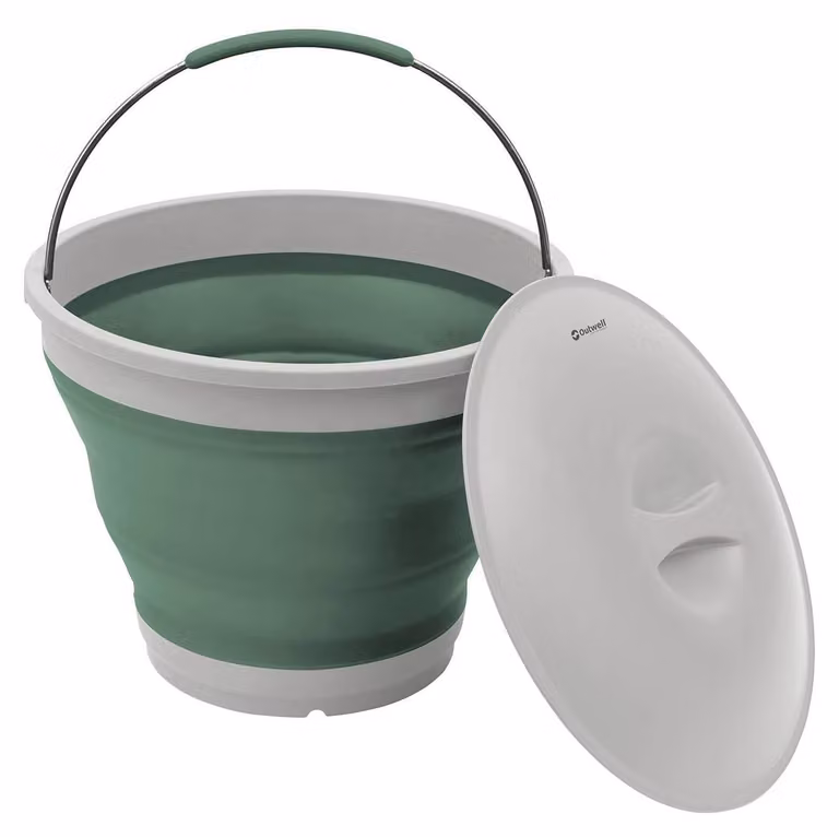 Secchio pieghevole Outwell Shadow Round con coperchio verde
