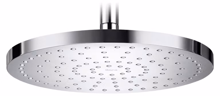 Doccia a soffione rotonda, cromata, diametro 250 mm, orientabile, da parete o da soffitto