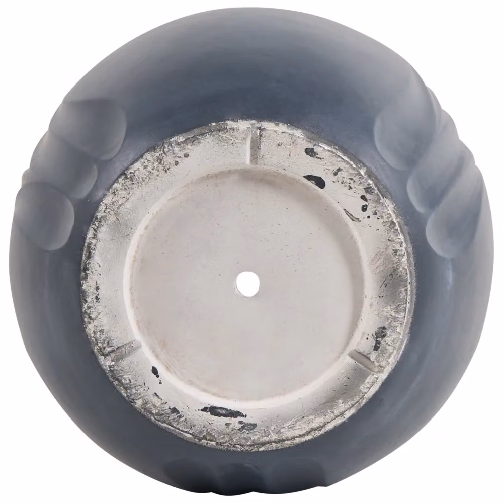 Vaso da fiori scultoreo BELIANI in ossido di magnesio grigio per giardino e interni, Altezza: 53 cm – 2