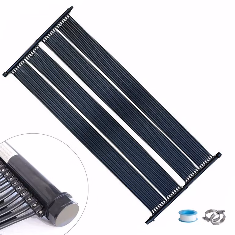 Pompa di calore per piscina 2x 605x80 cm Riscaldamento piscina Pannello solare Assorbitore solare